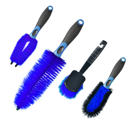 Kit de brosses de nettoyage Oxford Products - entretien moto complet et précis haute efficacité