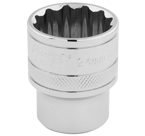 Douille DRAPER 1/2" 12 Pans Hi-Torq® 24 mm | Douille Haute Performance Mécanique