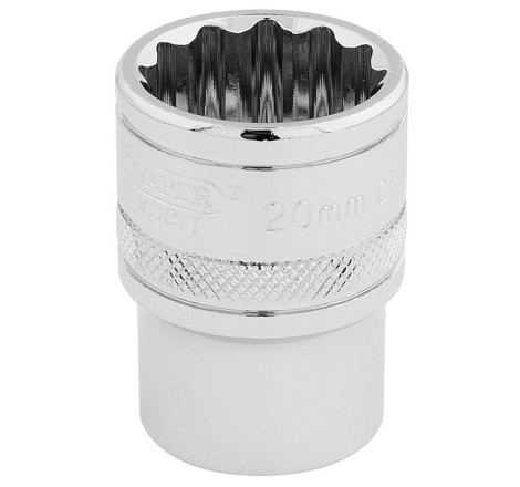 Douille DRAPER 1/2" 12 Pans Hi-Torq® 20 mm | Douille Haute Performance Mécanique