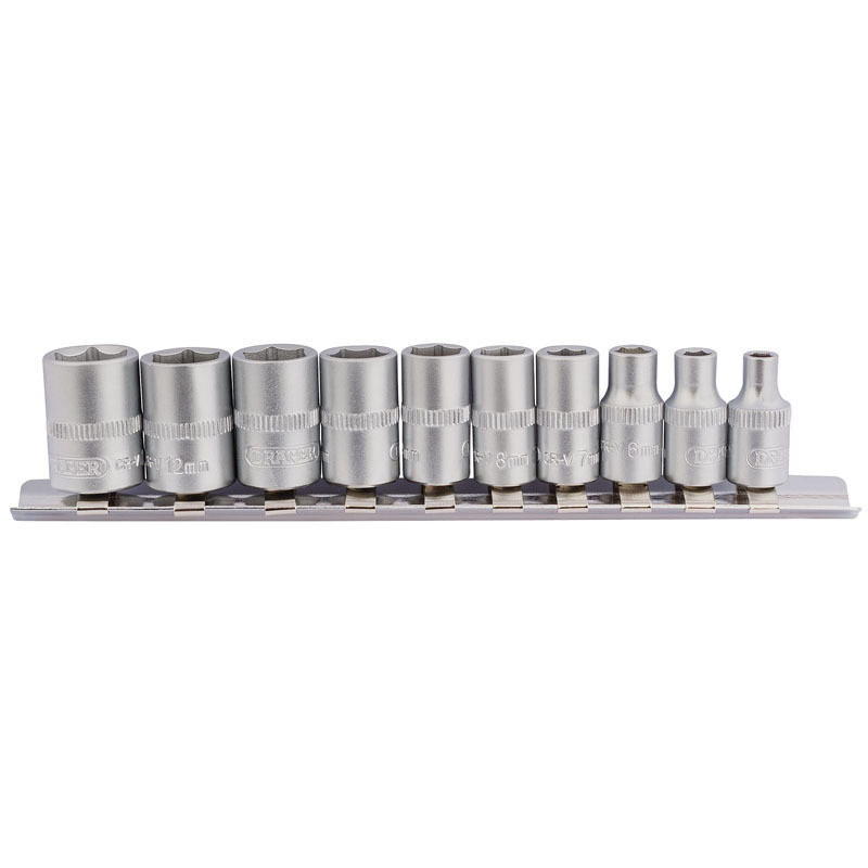 Jeu de 10 Douilles DRAPER 1/4" 4 à 13 mm | Kit Compact Mécanique et Atelier