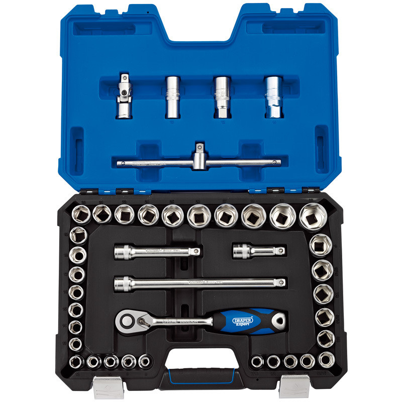 Coffret Douilles & Cliquet DRAPER 1/2" Métrique & Pouce 41 Pièces | Kit Complet Mécanique