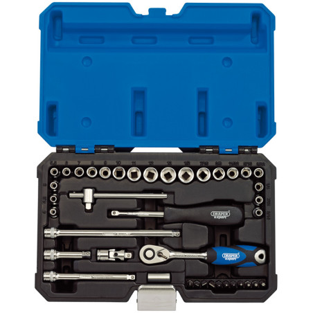 Coffret Douilles & Cliquet DRAPER 1/4" Métrique & Pouce 40 Pièces | Kit Mixte Atelier