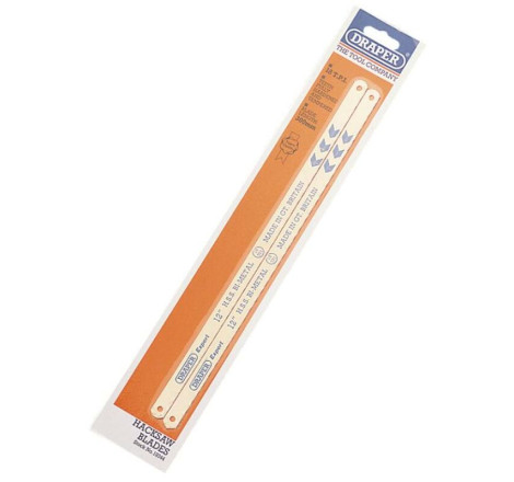 Lames de Rechange Bi-Métal DRAPER 300 mm | Lot de 2 pour Scie à Métaux
