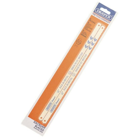 Lames de Rechange Bi-Métal DRAPER 300 mm | Lot de 2 pour Scie à Métaux