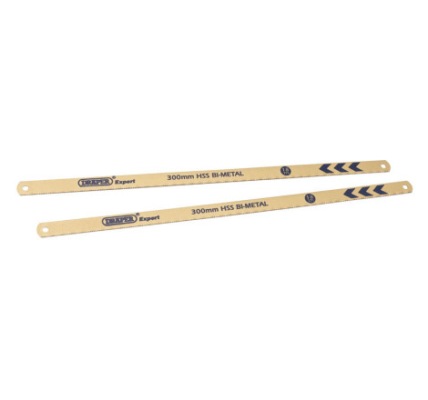 Lames de Rechange Bi-Métal DRAPER 300 mm | Lot de 2 pour Scie à Métaux