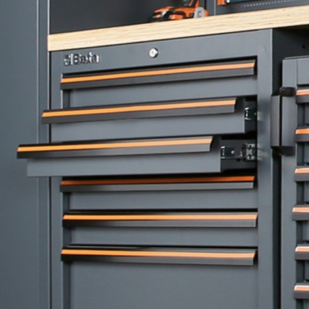 Module fixe Beta 7 tiroirs gris atelier outillage