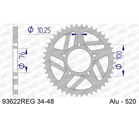 Couronne AFAM alu standard - 520
