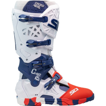 Bottes SIDI Crossair X pointure 44 - blanc / Navy / rouge