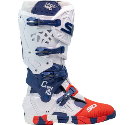 Bottes SIDI Crossair X pointure 44 - blanc / Navy / rouge