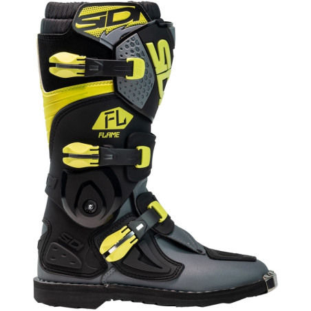 Bottes enfants SIDI Flame pointure 42 - noir / Citron / gris