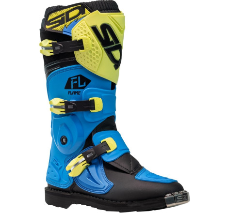 Bottes enfants SIDI Flame pointure 31 - bleu clair / Citron / noir