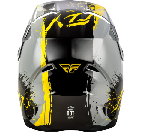 Casque enfant FLY RACING Kinetic Drip Taille YL - gris/noir/jaune