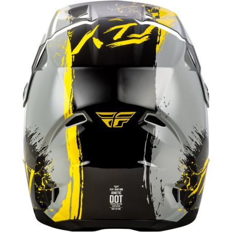 Casque enfant FLY RACING Kinetic Drip Taille YS - gris/noir/jaune