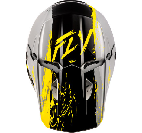 Casque enfant FLY RACING Kinetic Drip Taille YS - gris/noir/jaune