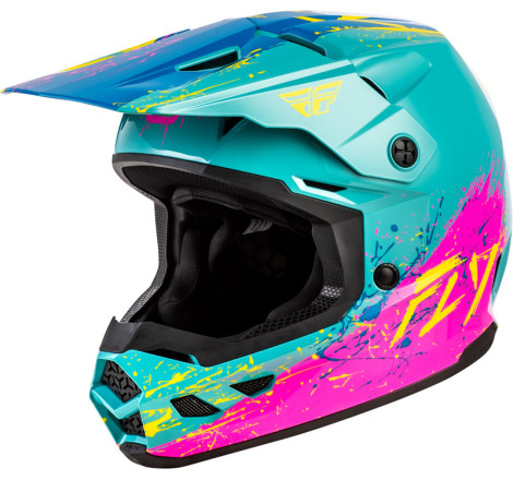 Casque enfant FLY RACING Kinetic Drip Taille YS - rouge/blanc/bleu