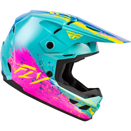 Casque enfant FLY RACING Kinetic Drip Taille YM - rouge/blanc/bleu