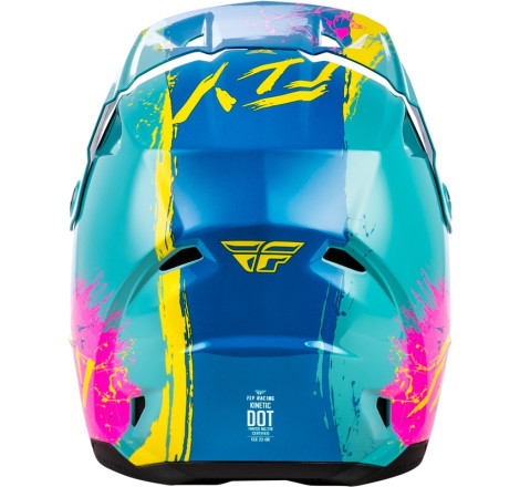 Casque enfant FLY RACING Kinetic Drip Taille YL - rouge/blanc/bleu