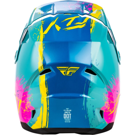Casque enfant FLY RACING Kinetic Drip Taille YL - rouge/blanc/bleu