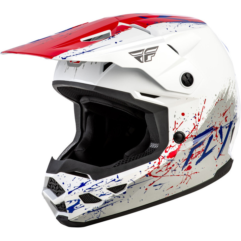 Casque enfant FLY RACING Kinetic Drip Taille YM - turquoise/rose/jaune