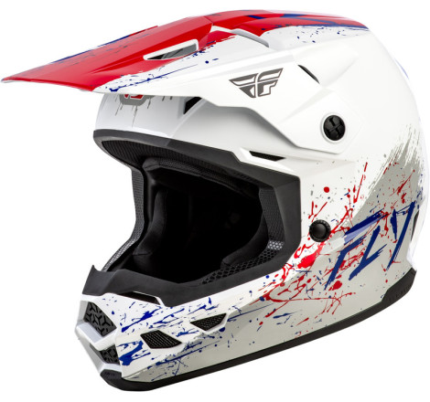 Casque enfant FLY RACING Kinetic Drip Taille YM - turquoise/rose/jaune