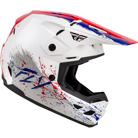 Casque enfant FLY RACING Kinetic Drip Taille YM - turquoise/rose/jaune