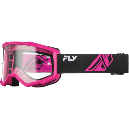 Masque FLY RACING Focus Noir/Rose – écran clair