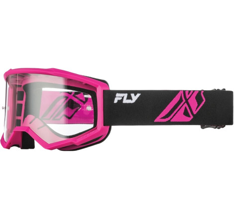 Masque FLY RACING Focus Noir/Rose – écran clair
