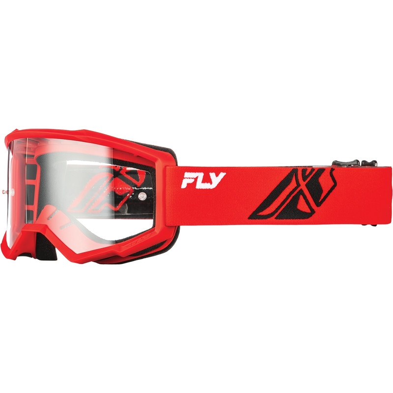 Masque FLY RACING Focus Rouge/Noir – écran clair