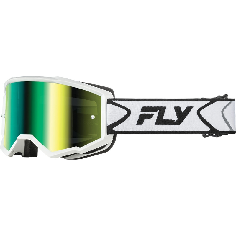 Masque FLY RACING Zone Blanc/Noir – écran vert