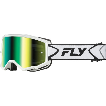 Masque FLY RACING Zone Blanc/Noir – écran vert