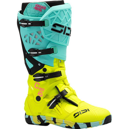 Bottes SIDI Crossair X Pointure 45 - Mint/jaune fluo