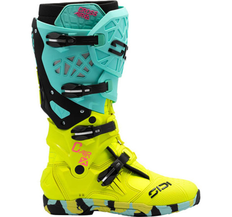 Bottes SIDI Crossair X Pointure 43 - Mint/jaune fluo