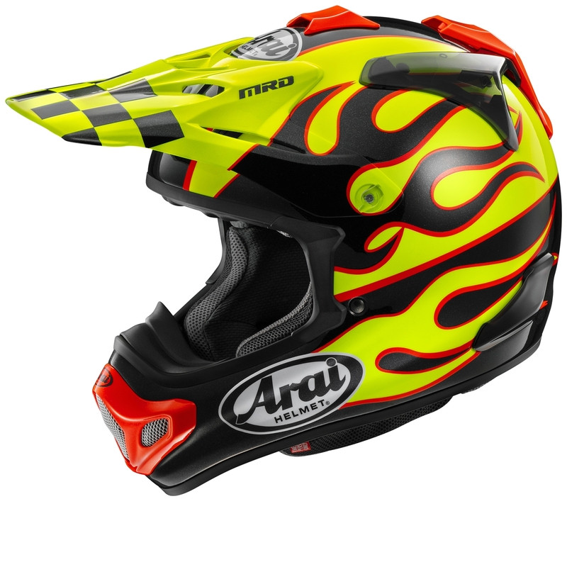 Casque ARAI MX-V EVO - Flame Yellow  taille L