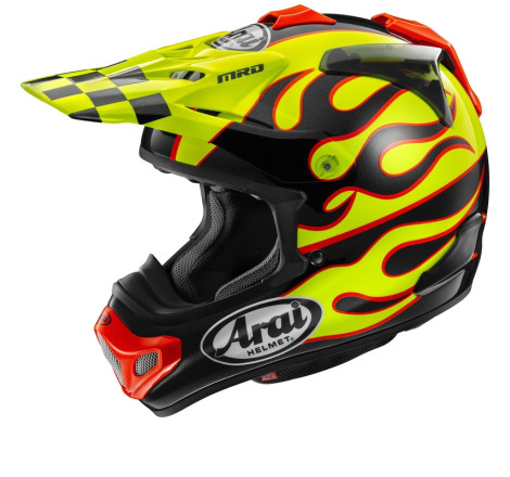 Casque ARAI MX-V EVO - Flame Yellow  taille XS