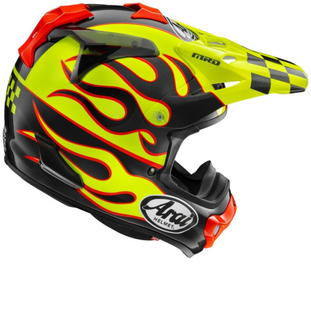 Casque ARAI MX-V EVO - Flame Yellow  taille S