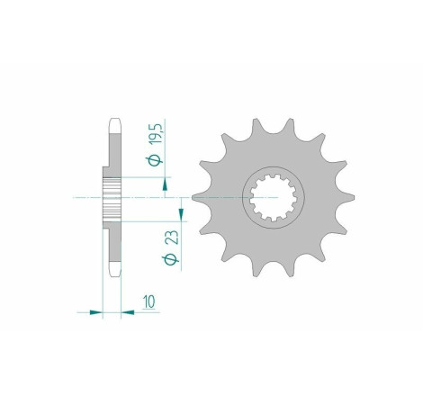 Kit chaîne AFAM 520XRR3 15/43-112 - couronne standard