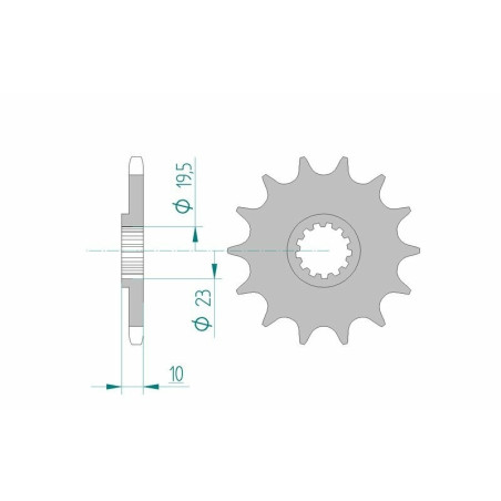 Kit chaîne AFAM 520XRR3 15/43-112 - couronne standard