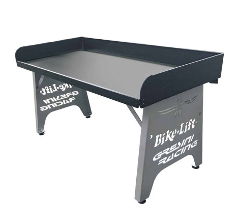Table de paddock Bike Lift aluminium pieds repliables moto