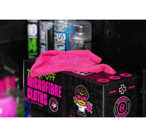 Lingettes microfibres Muc-Off Tear-Off - rouleau de 50 - nettoyage moto sans traces haute performance