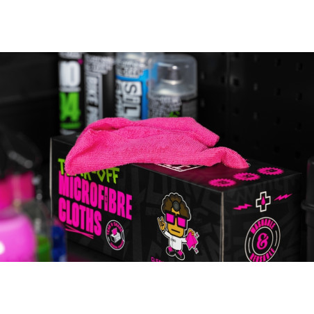 Lingettes microfibres Muc-Off Tear-Off - rouleau de 50 - nettoyage moto sans traces haute performance