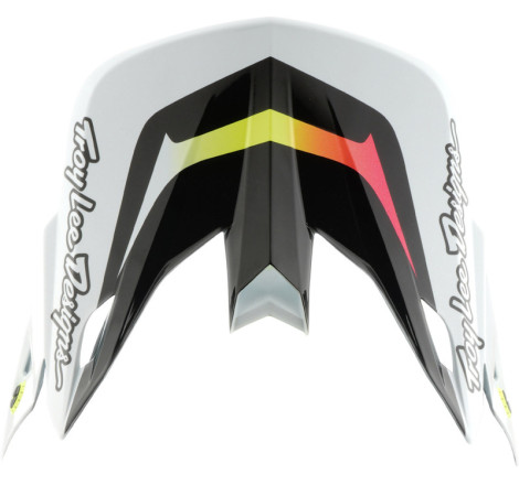 Visière TROY LEE DESIGNS SE5 Carbon - Lined Up blanc
