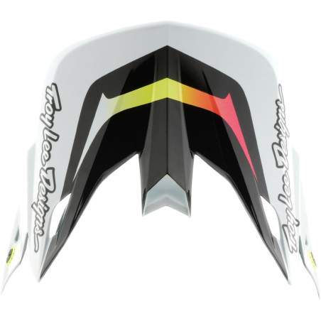 Visière TROY LEE DESIGNS SE5 Carbon - Lined Up blanc