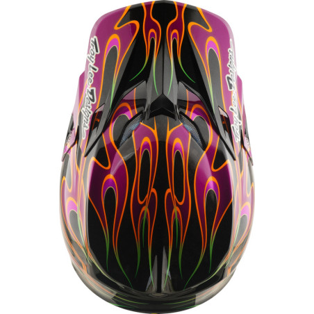 Casque TROY LEE DESIGNS SE5 Carbon MIPS – Torched noir/violet, Taille XXL