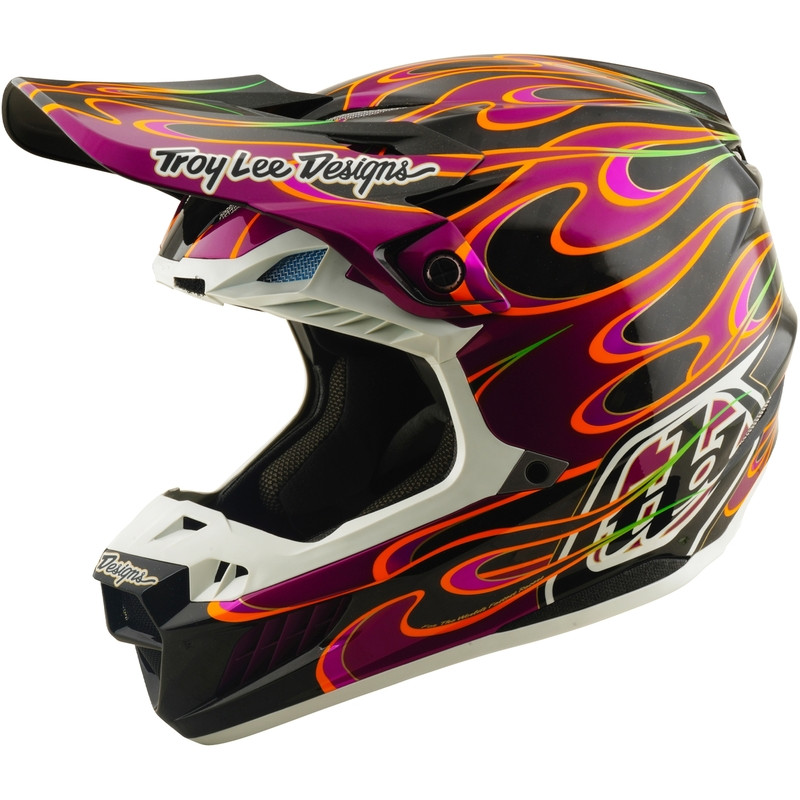Casque TROY LEE DESIGNS SE5 Carbon MIPS – Torched noir/violet, Taille M