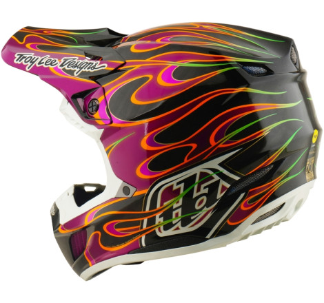 Casque TROY LEE DESIGNS SE5 Carbon MIPS – Torched noir/violet, Taille M