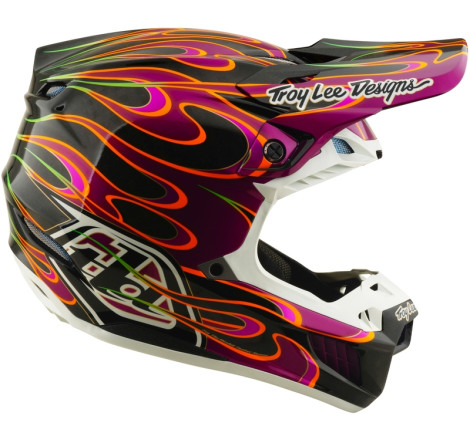 Casque TROY LEE DESIGNS SE5 Carbon MIPS – Torched noir/violet, Taille M