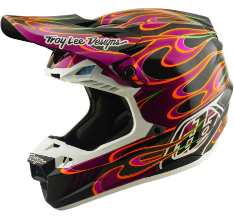 Casque TROY LEE DESIGNS SE5 Carbon MIPS – Torched noir/violet, Taille S