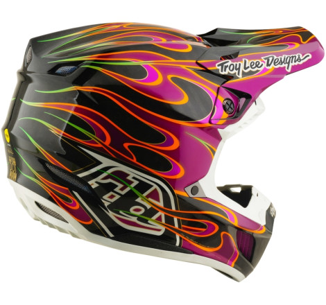 Casque TROY LEE DESIGNS SE5 Carbon MIPS – Torched noir/violet, Taille S