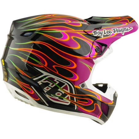 Casque TROY LEE DESIGNS SE5 Carbon MIPS – Torched noir/violet, Taille S