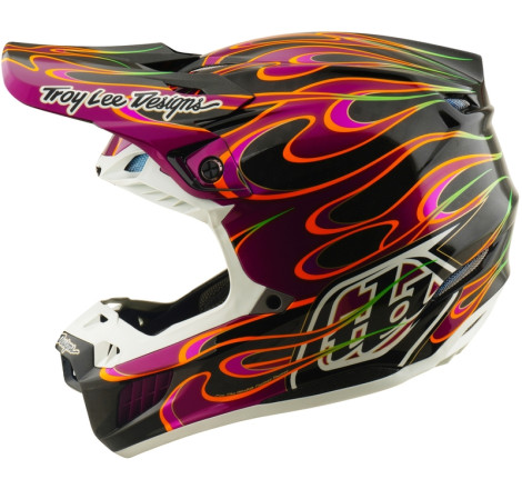 Casque TROY LEE DESIGNS SE5 Carbon MIPS – Torched noir/violet, Taille L